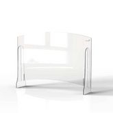 Avant Guarde Shield + Serve Wide Double Level Sneeze Guard with Adjustable Pass Through